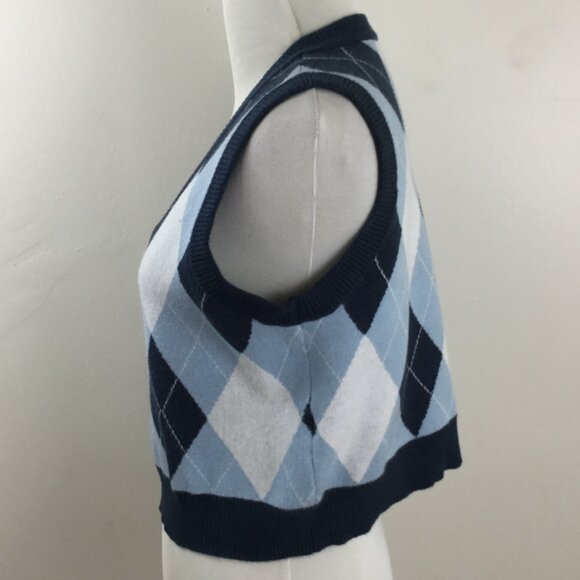 Streetwear Society Argyle Vneck Sweater Vest m - Picture 2 of 5